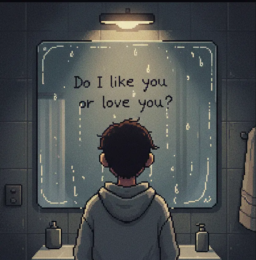 That in-between stage where your brain and heart keep arguing.